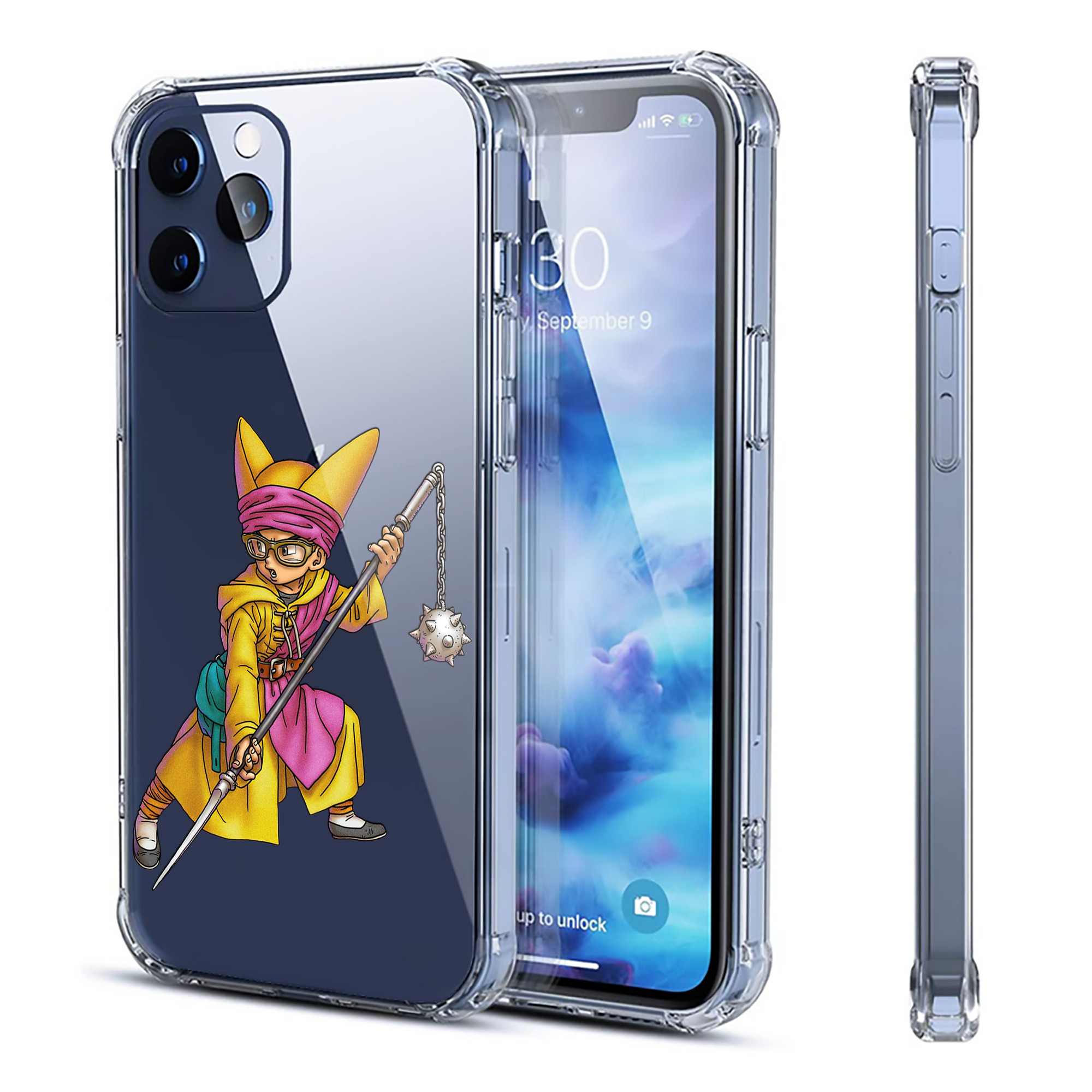 （画像用） ドラゴンクエスト Doragon Kuesuto Dragon Quest 【iPhone 12シリーズ対応】透明スマホケース（クリアソフトケース）
